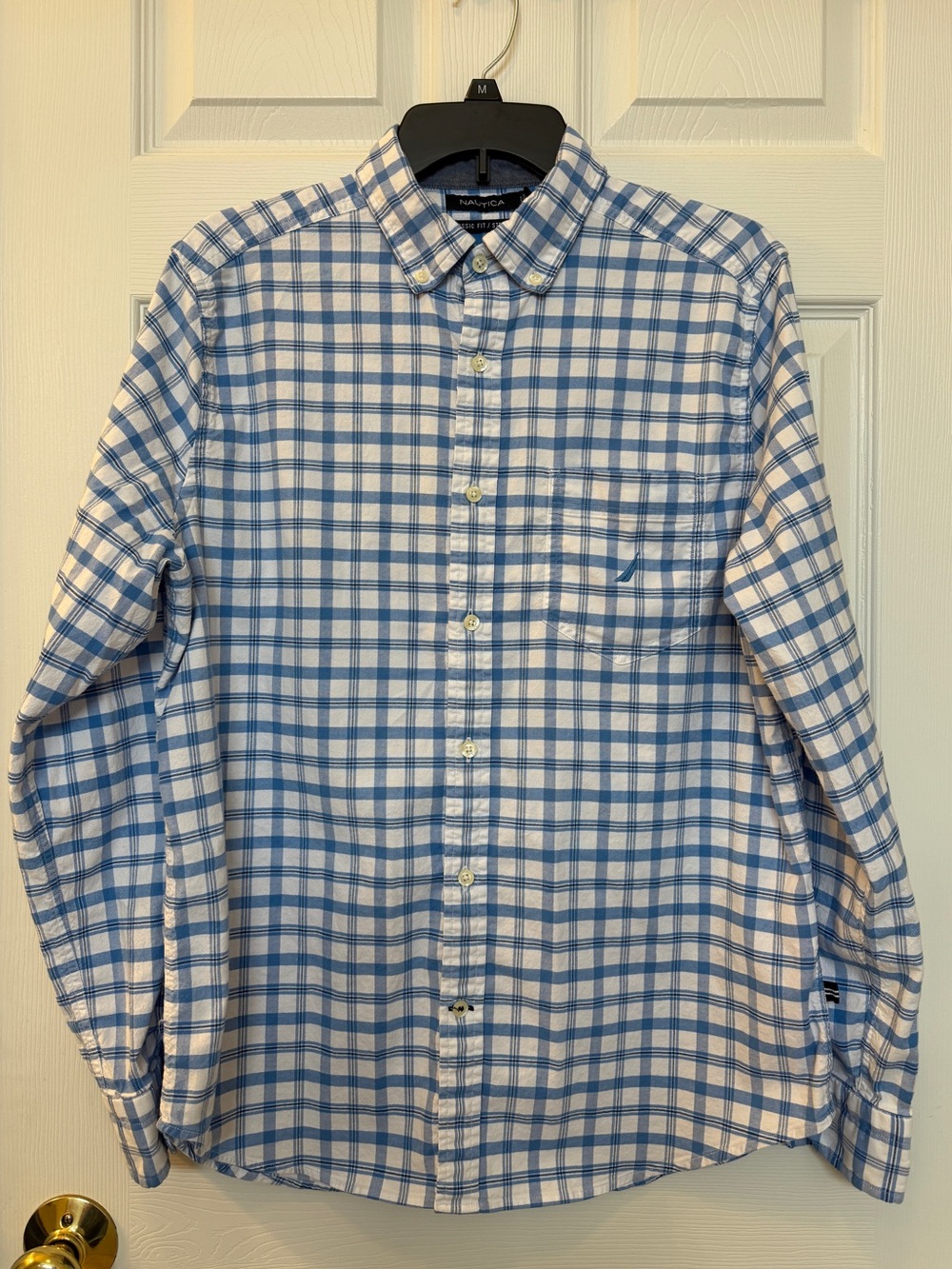 Men’s Nautica Long-Sleeve Button-Down Plaid shirt
